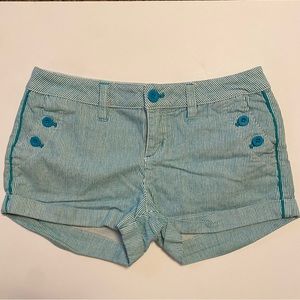 Delias Logan Teal Stripe Shorts